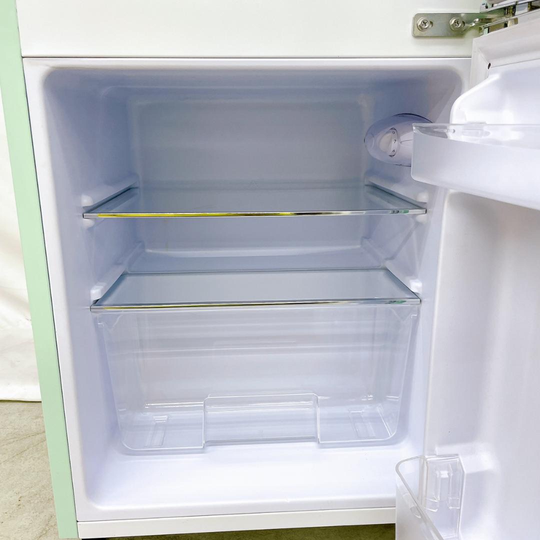 オーヤマ 2021年製　レトロ冷蔵庫　81L PRR-082D-LG