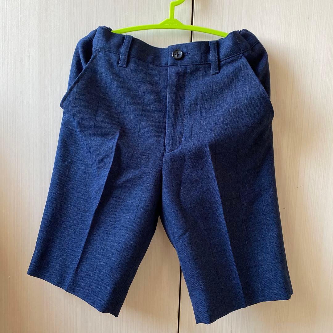 プティマイン フォーマル 紺 ジャケット ショートパンツ 5点セット 120