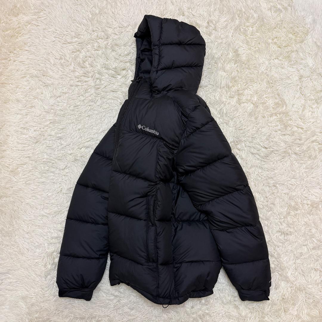 【大人気】　極暖‼️ Columbia ダウン ドローコード付き　黒　L
