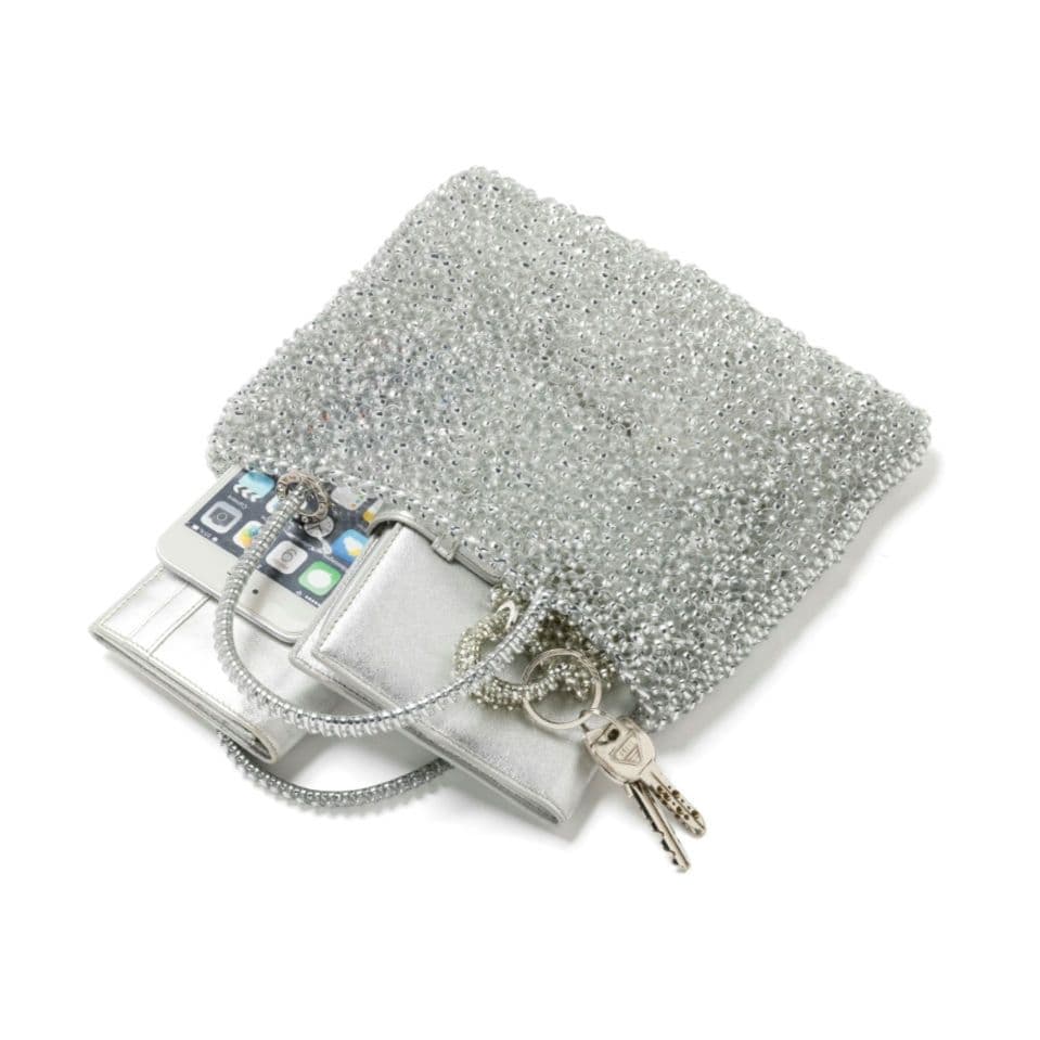 アンテプリマ スタンダード スクエア ミディアム シルバーピンク バッグ