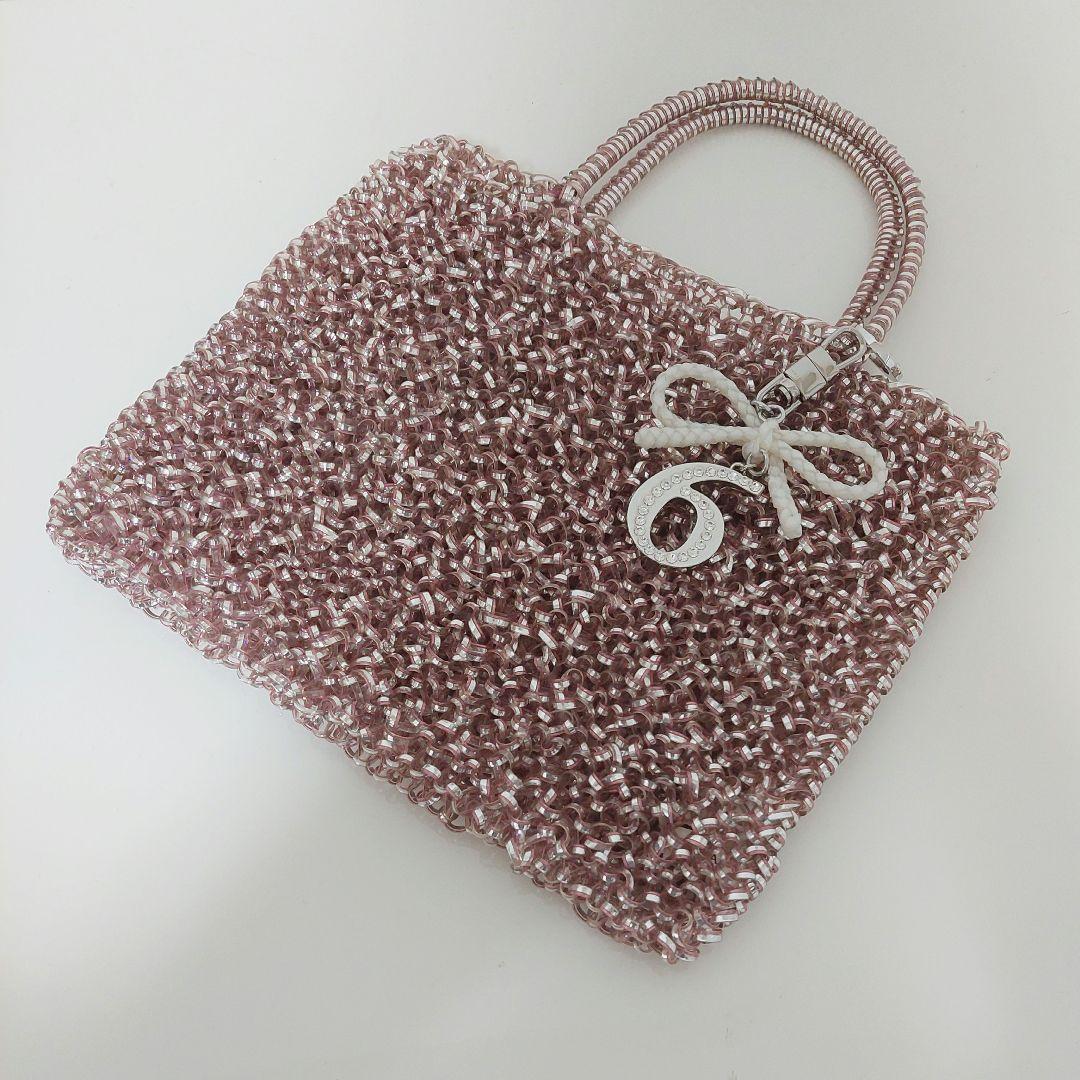 アンテプリマ スタンダード スクエア ミディアム シルバーピンク バッグ