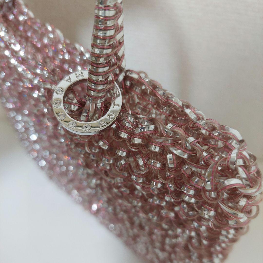 アンテプリマ スタンダード スクエア ミディアム シルバーピンク バッグ