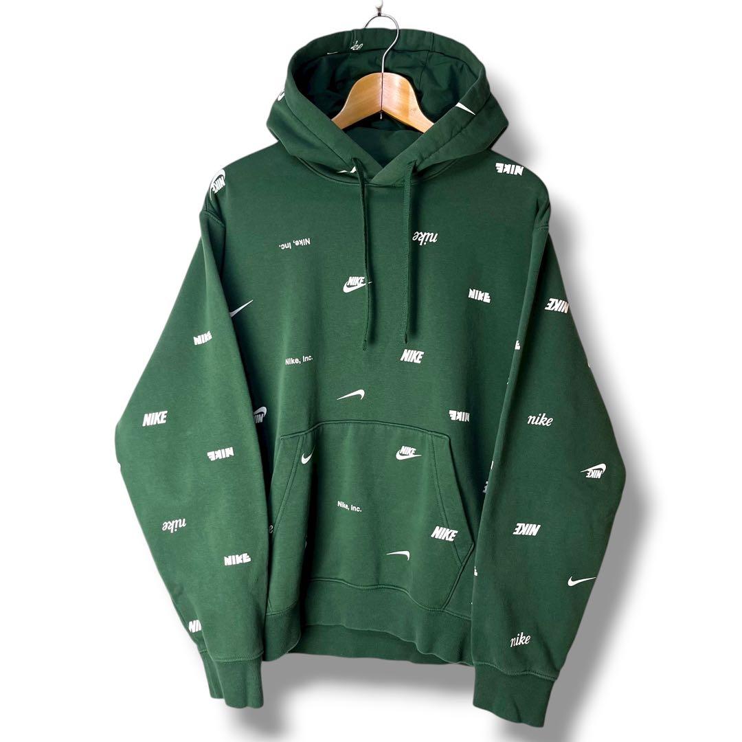 NIKE ナイキ スウェットセットアップ 上下セット スウッシュロゴ総柄 XL