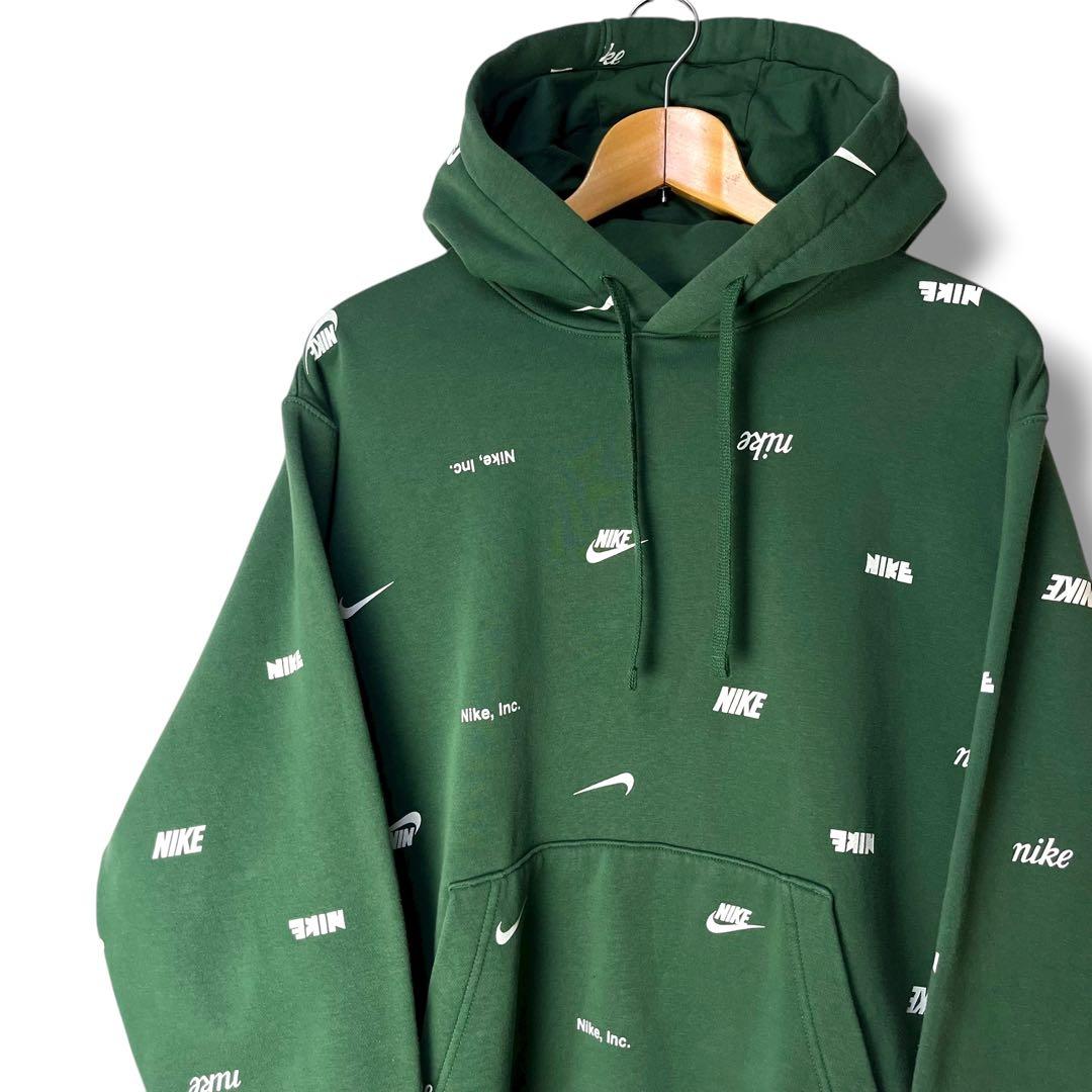 NIKE ナイキ スウェットセットアップ 上下セット スウッシュロゴ総柄 XL