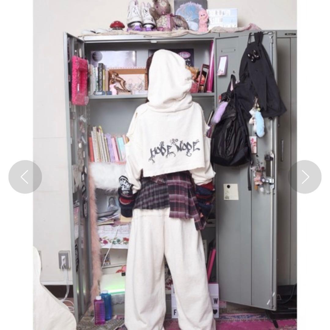 今季rurumu:/collage printed layered hoodie