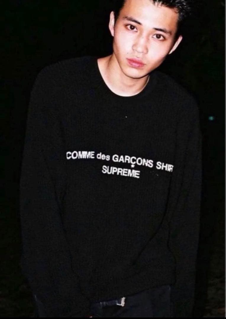COMME des GARÇONS SHIRT Supreme ニット L 黒
