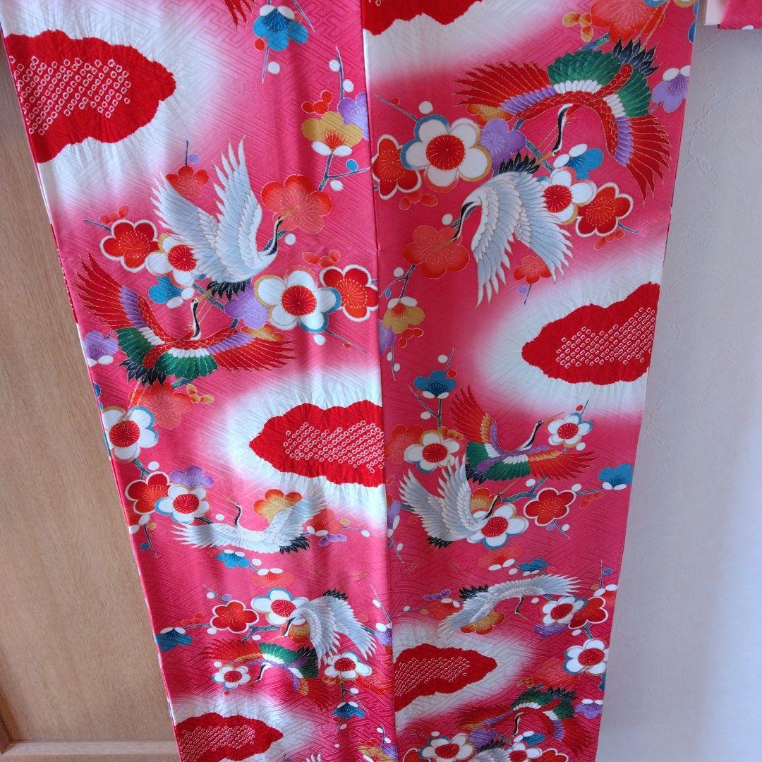 未使用　十三参り用着物　長襦袢　　袷　正絹　保管品