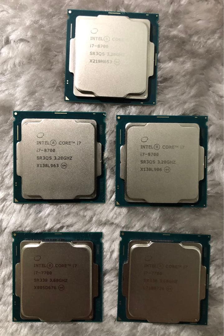 Intel Core i7 8700×3枚　7700×2枚　CPU計5個セット