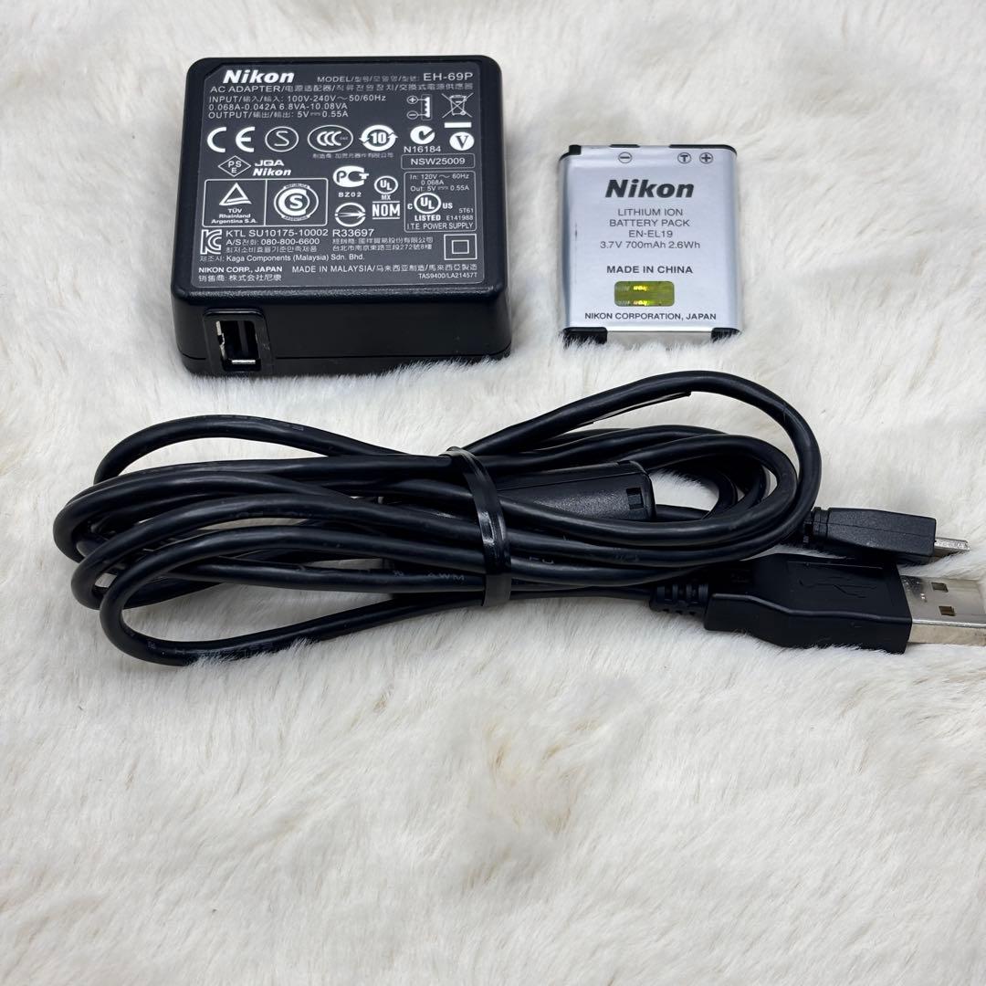 Nikon COOLPIX S6400 レッド 動作良好 12倍ズーム 充電器付