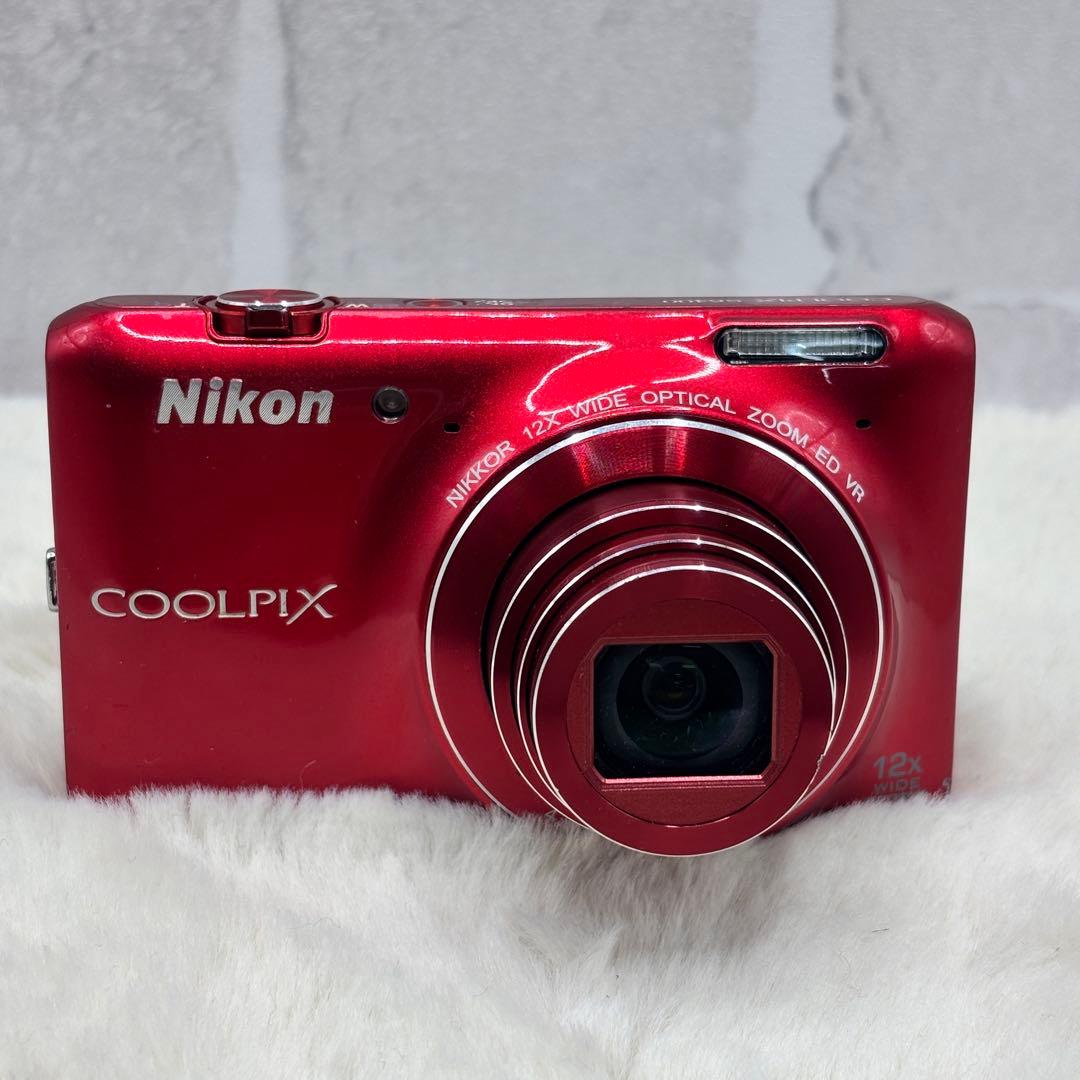 Nikon COOLPIX S6400 レッド 動作良好 12倍ズーム 充電器付