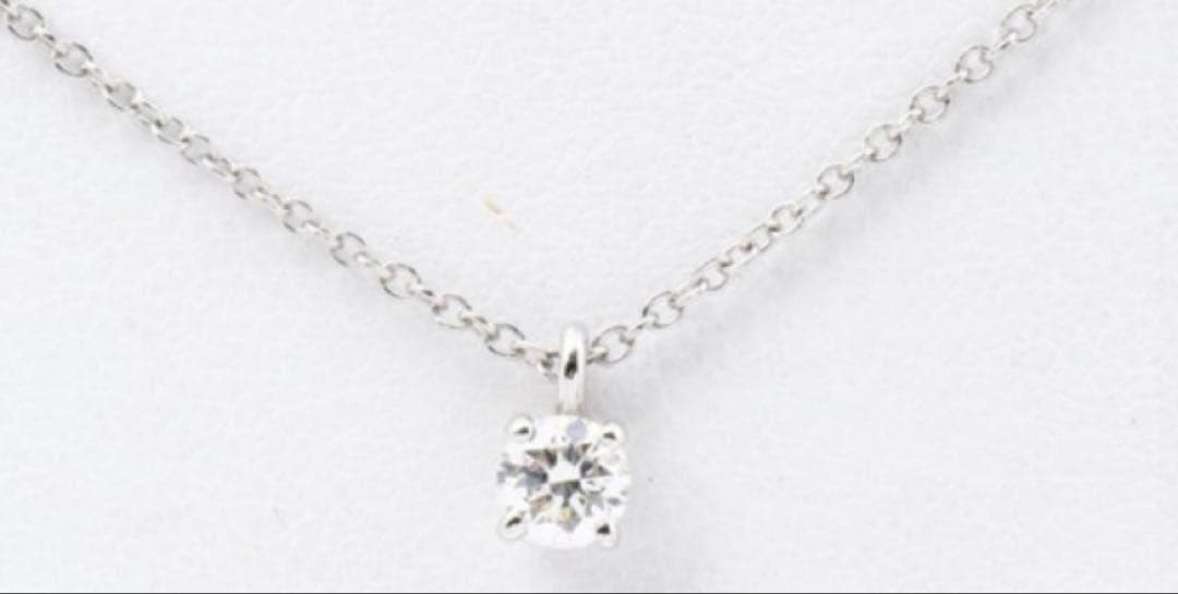 TIFFANY & Co. ソリティア ネックレス 新品同様 『評価A』ダイヤ