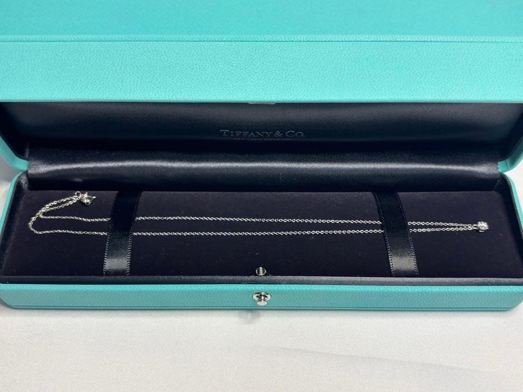 TIFFANY & Co. ソリティア ネックレス 新品同様 『評価A』ダイヤ
