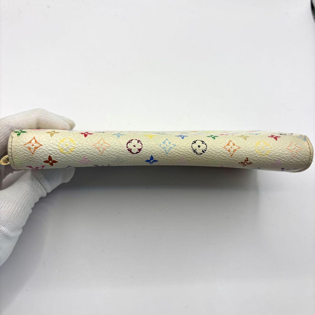 正規品 ルイヴィトン サラ マルチカラー 折り財布 総柄 pvc レザー ボタン