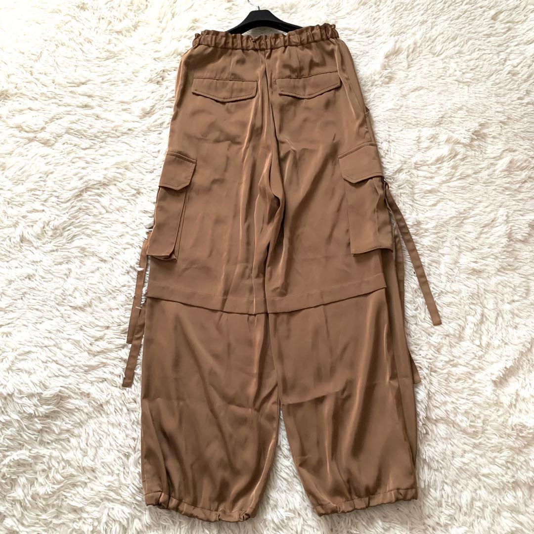 極美品✨グレースコンチネンタル 現行 カーゴパンツ リボン キャメル 2024