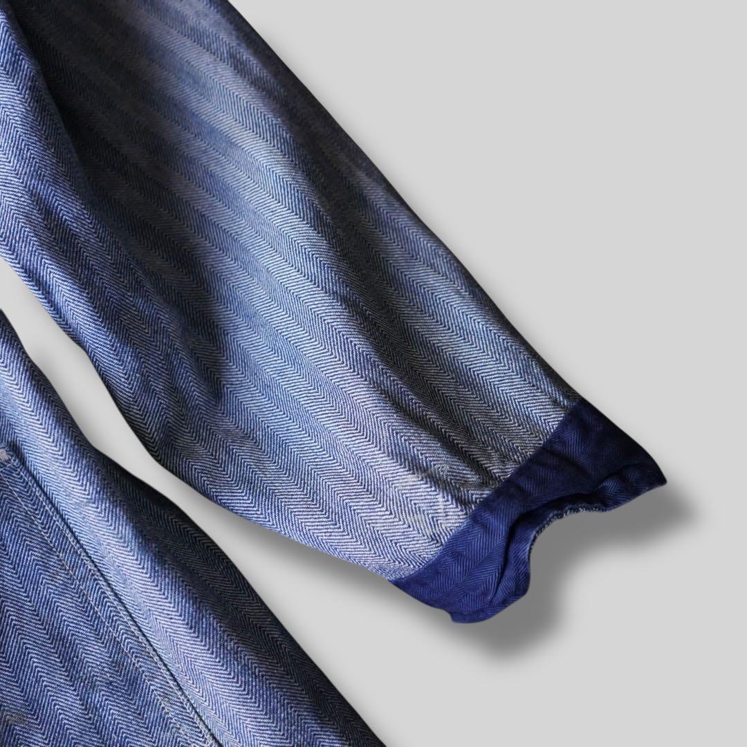 80's~90's ヘリンボーンワークコート ショップコート 雰囲気系 ボロ