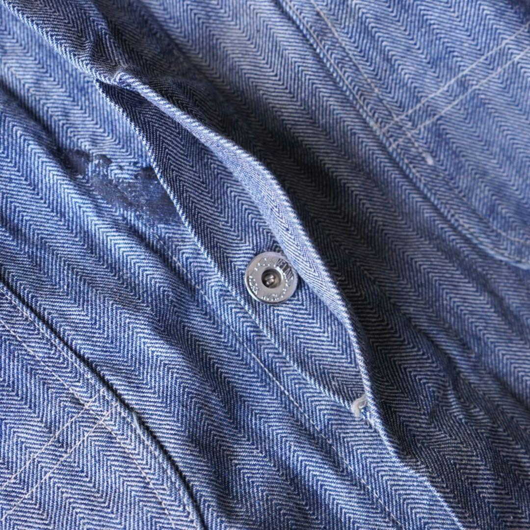 80's~90's ヘリンボーンワークコート ショップコート 雰囲気系 ボロ