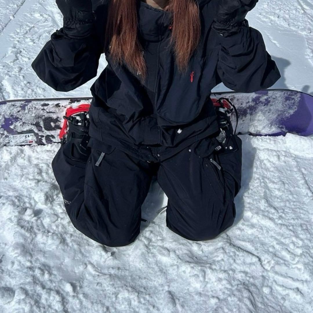スノーボードウェア黒上下セット