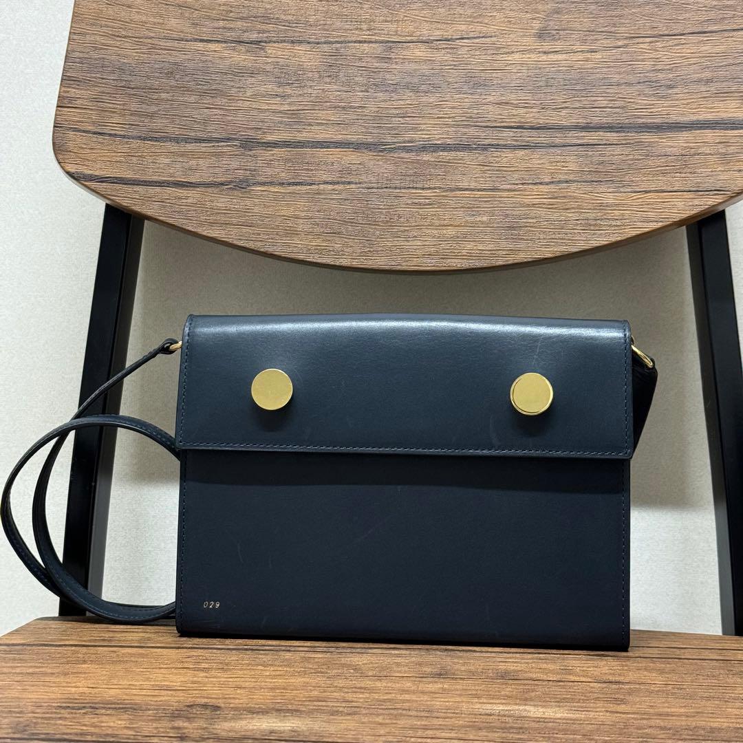 希少！RSVP GOLDEN EYES スムースカーフスキンショルダー　ネイビー