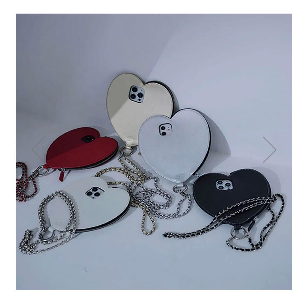 iPhone15 / black 【dress HEART 】