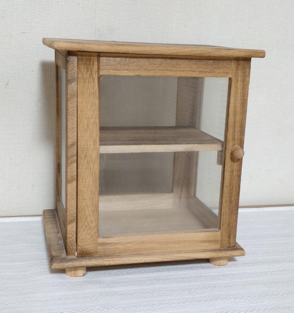 salu! サリュ＊ディスプレイキャビネット　ガラス　棚　ナチュラルインテリア