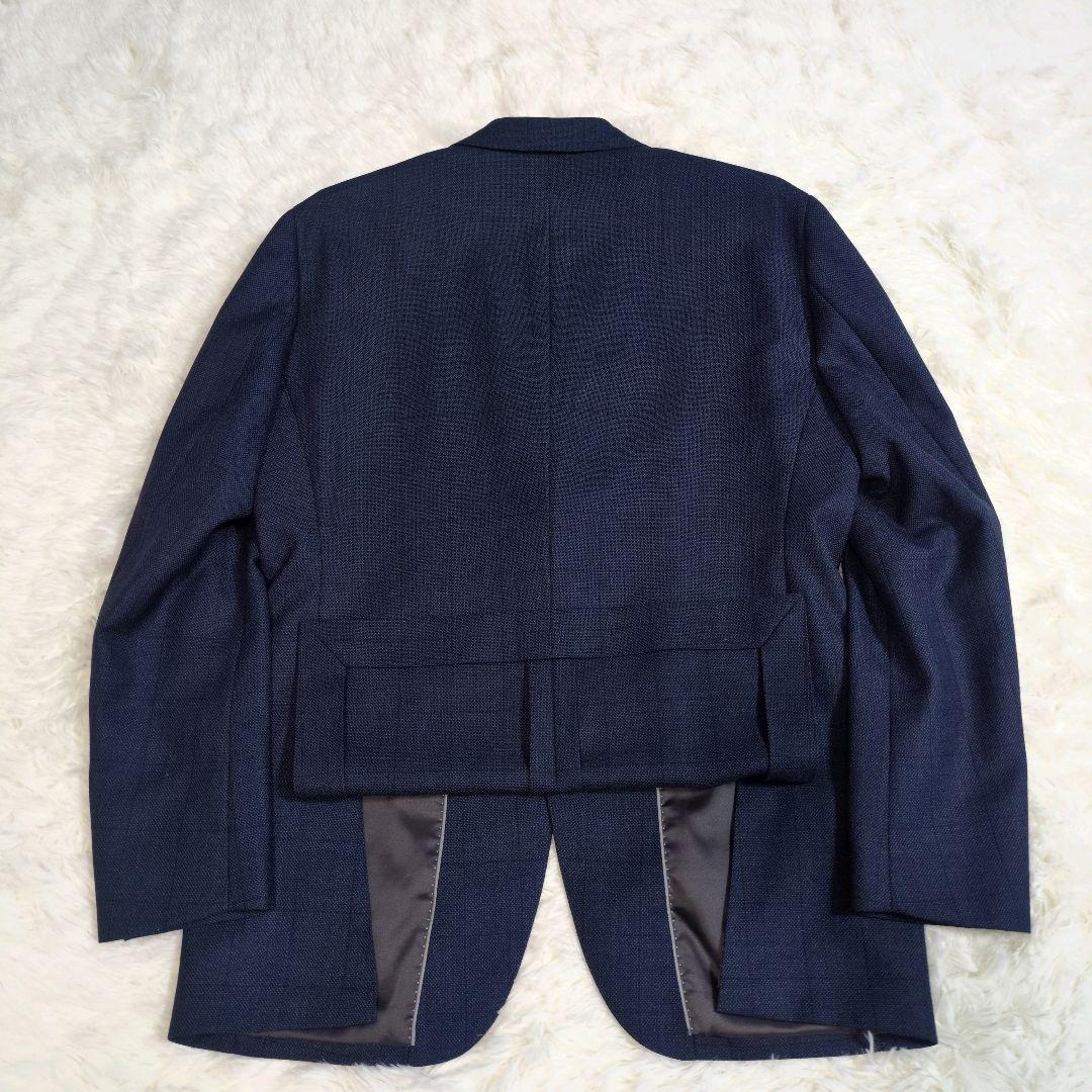 オリヒカ　スーツ　スリーピース　ベスト　チェック　ネイビー　AB6