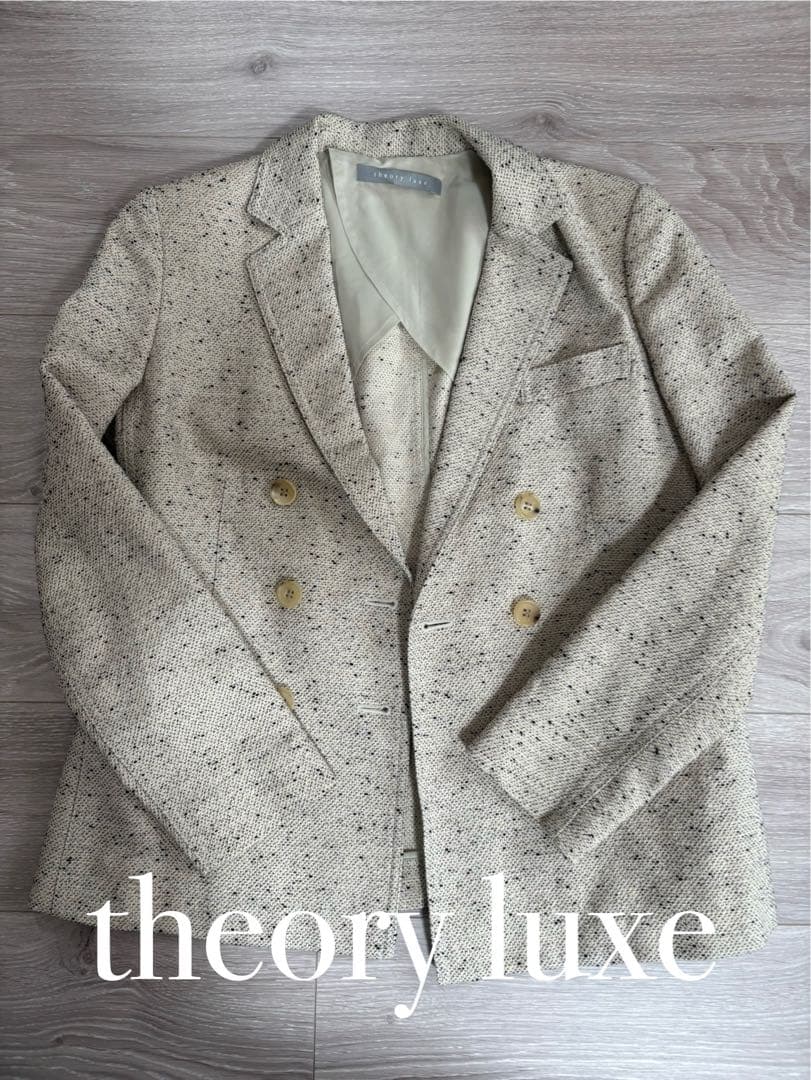 美品　セオリーリュクスtheory テーラードジャケット ダブル　ツイード 40