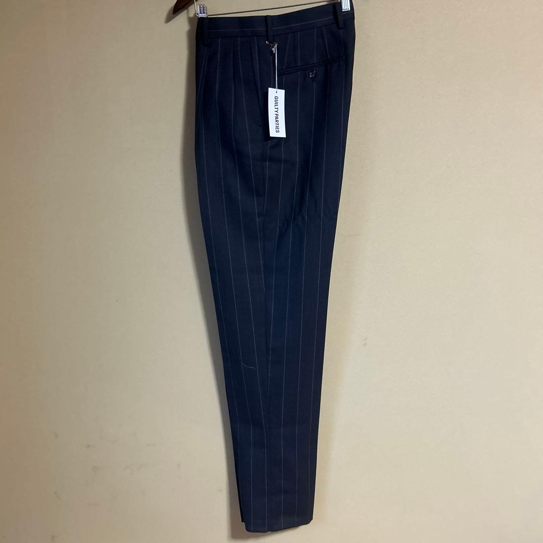 パンツ WACKO MARIA STRIPED DOUBLE PLEATED TROUS