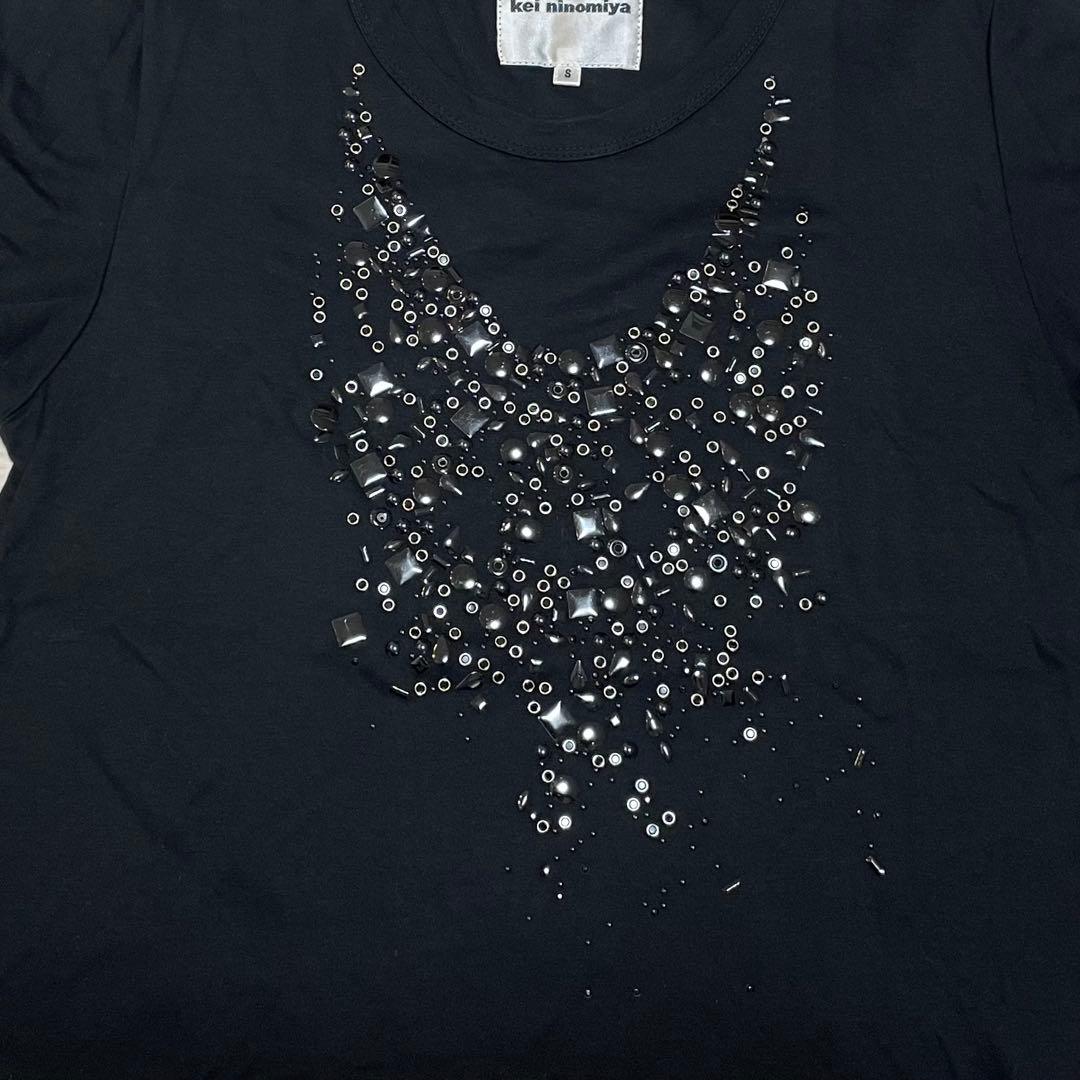 トップス noir kei ninomiya Rhinestone T-Shirt y2k