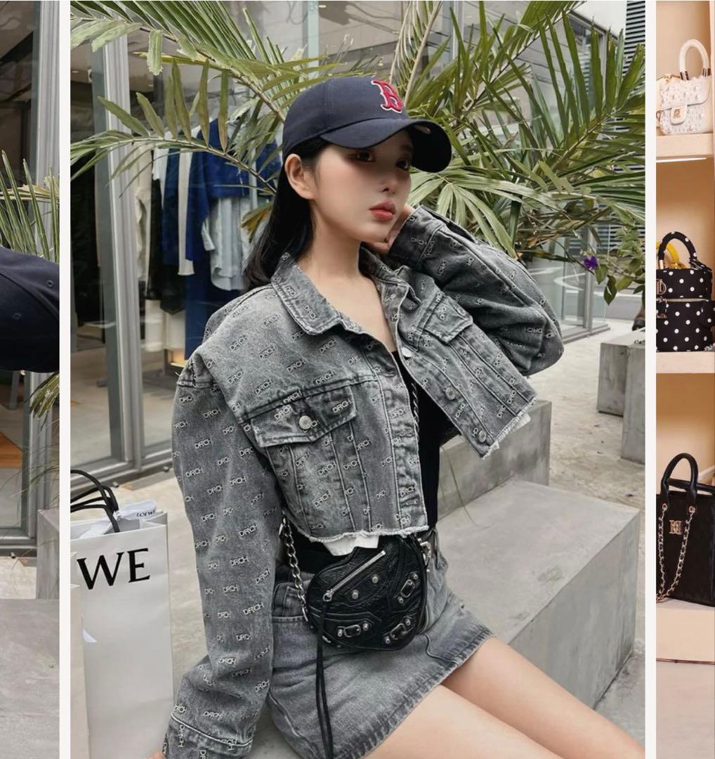 Darich ブラック デニムジャケット フリーサイズ