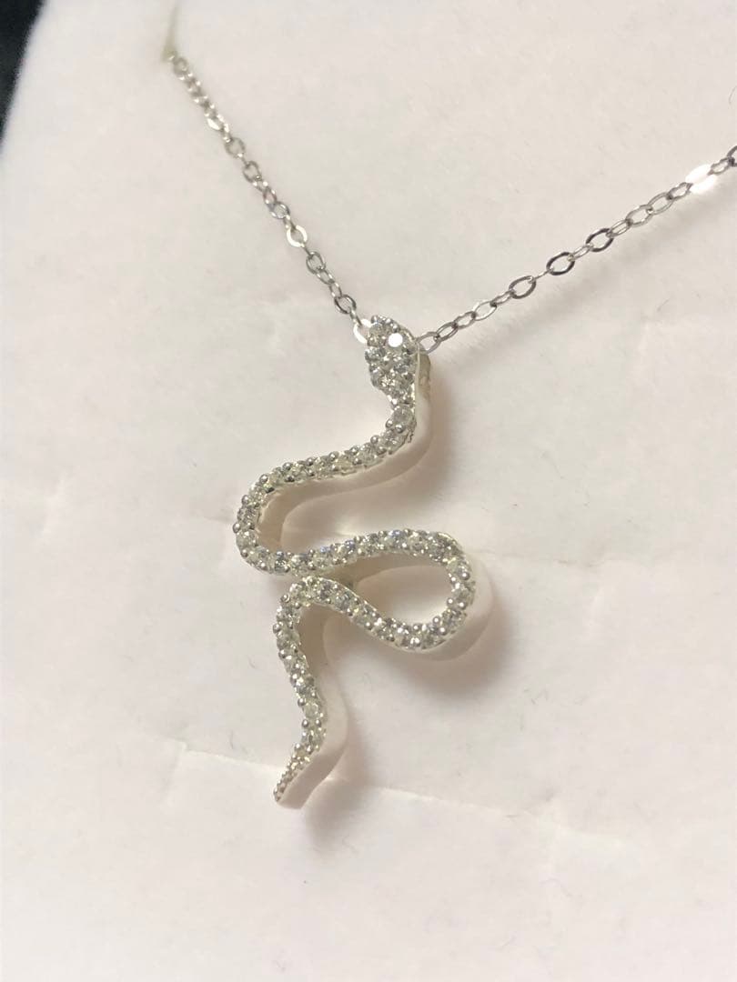 激安!新品! スネーク 蛇 ダイヤモンド ネックレス pt850 プラチナ