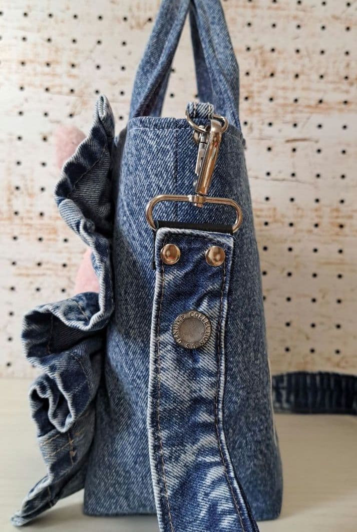 ね*】様 コヤンイサムチョン　ルミ　デニムリメイクトートバッグ&ショルダーストラ