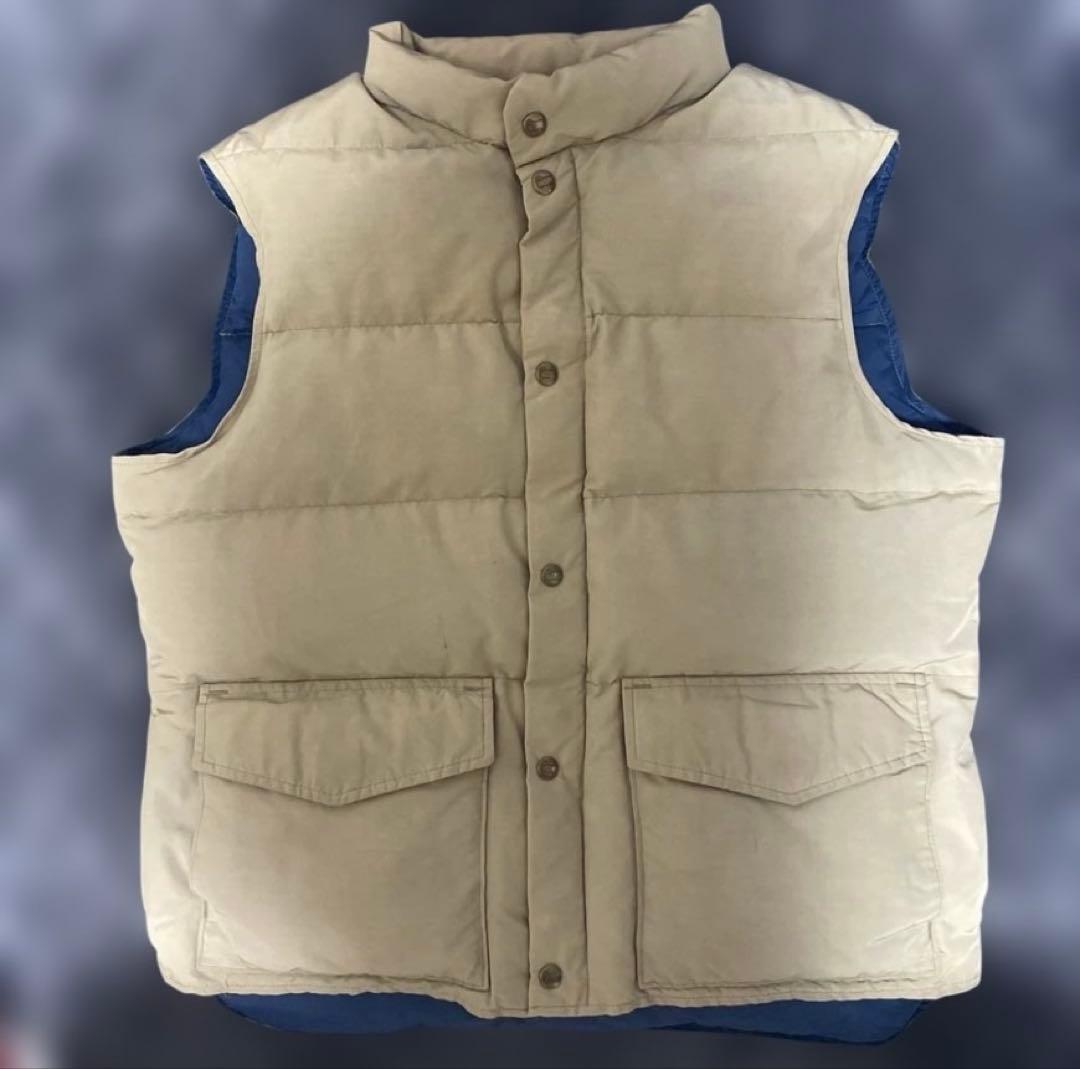 80s Woolrich USA製 ダウンベスト XL ベージュ クリーニング済