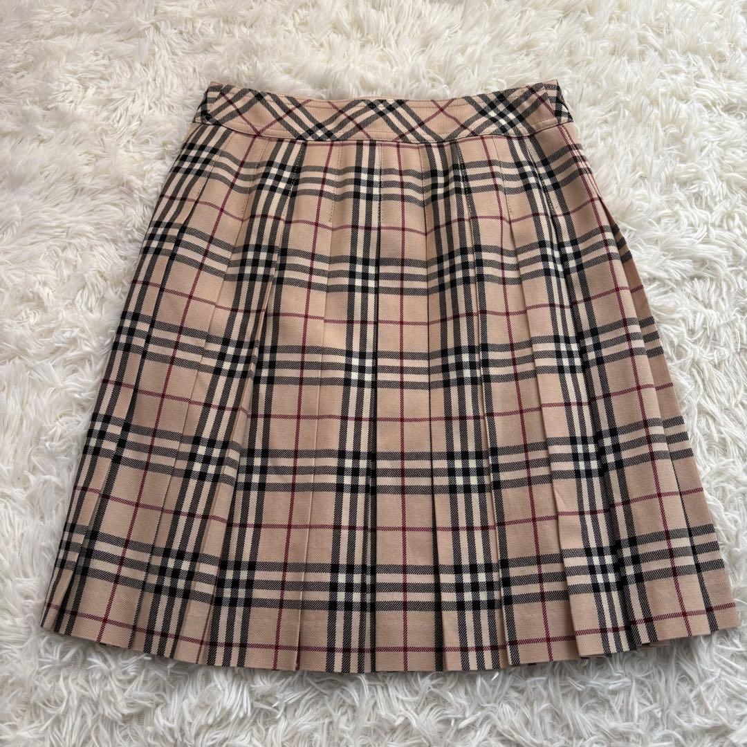 美品 バーバリーブルーレーベル スカート ノバチェック ベージュ 38