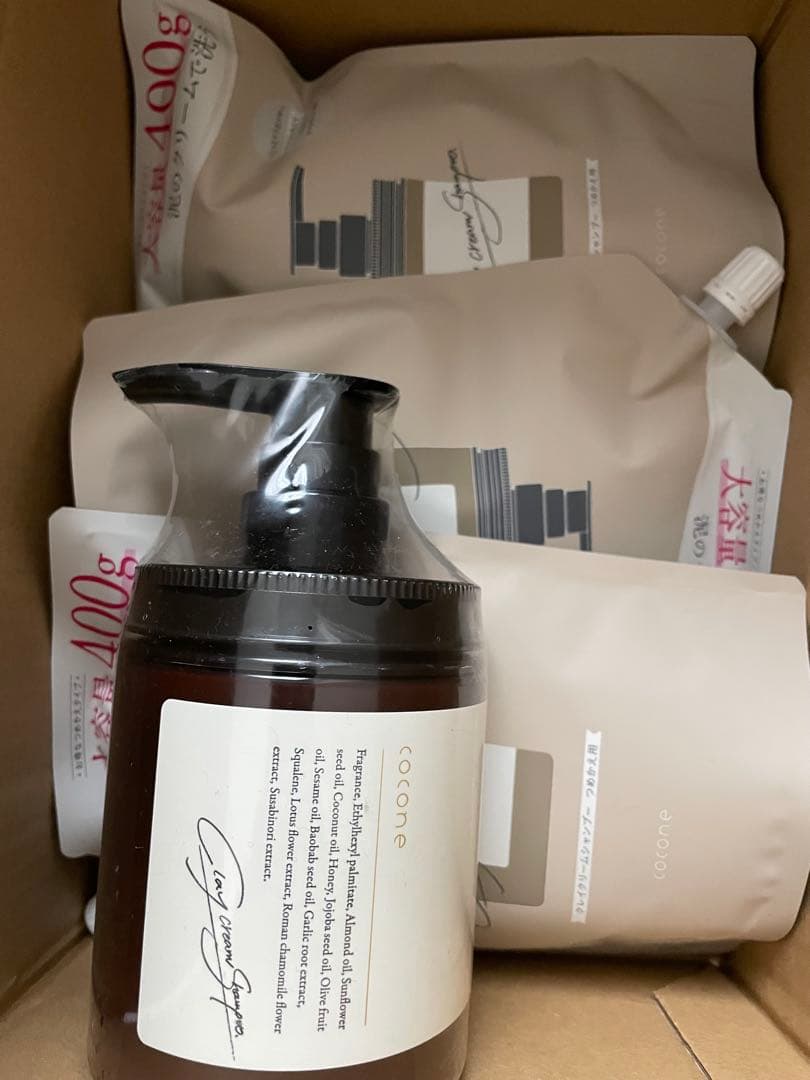 cocone クレイクリームシャンプー 本体1つと詰め替え3つセット⭐︎