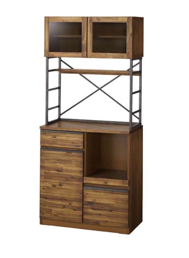 【ミミ】キッチンカウンター ブラウン 木製