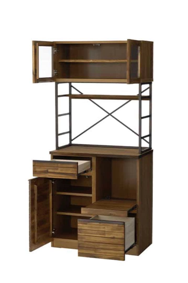 【ミミ】キッチンカウンター ブラウン 木製