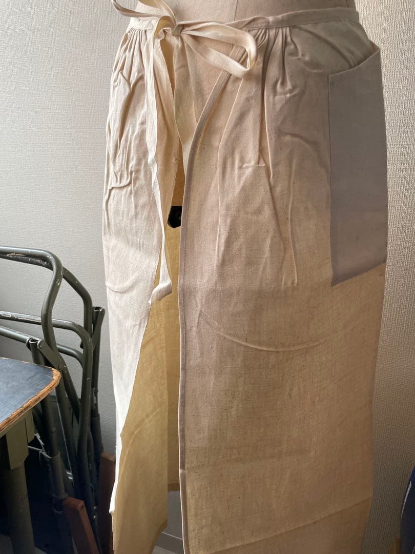 1950年代 フランス軍 HM ホスピタルミリタリー エプロン リネン