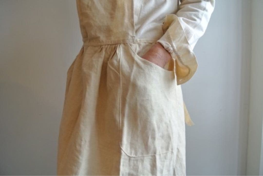 1950年代 フランス軍 HM ホスピタルミリタリー エプロン リネン