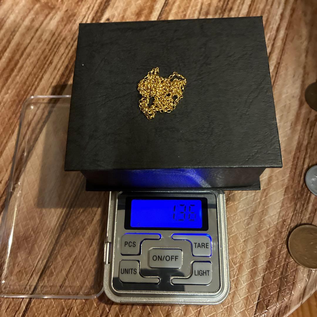 18金【刻印入・本物】K18ロールチェーンネックレス