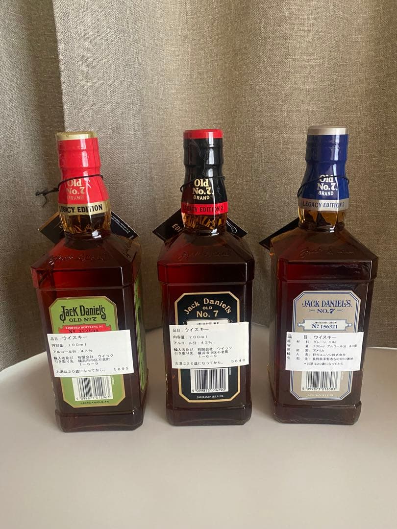 ジャックダニエル レガシーエディション3本セット➕ノベルティ