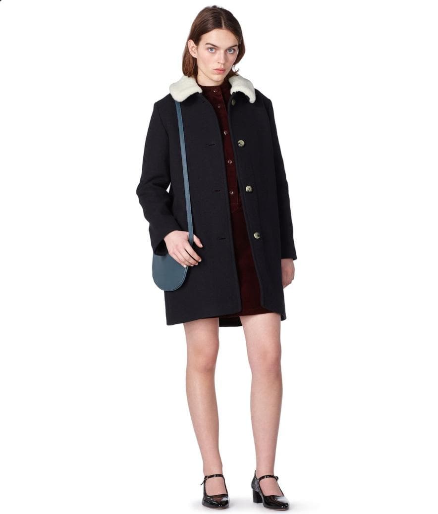 a.p.c.＿アーペーセー＿ボア襟ウールコート_Doll Coat_入学式卒業式