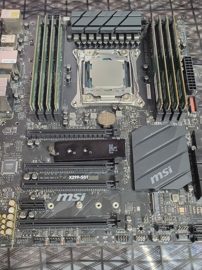 i9-7920X+マザー+クーラー+メモリ128GB+電源セット