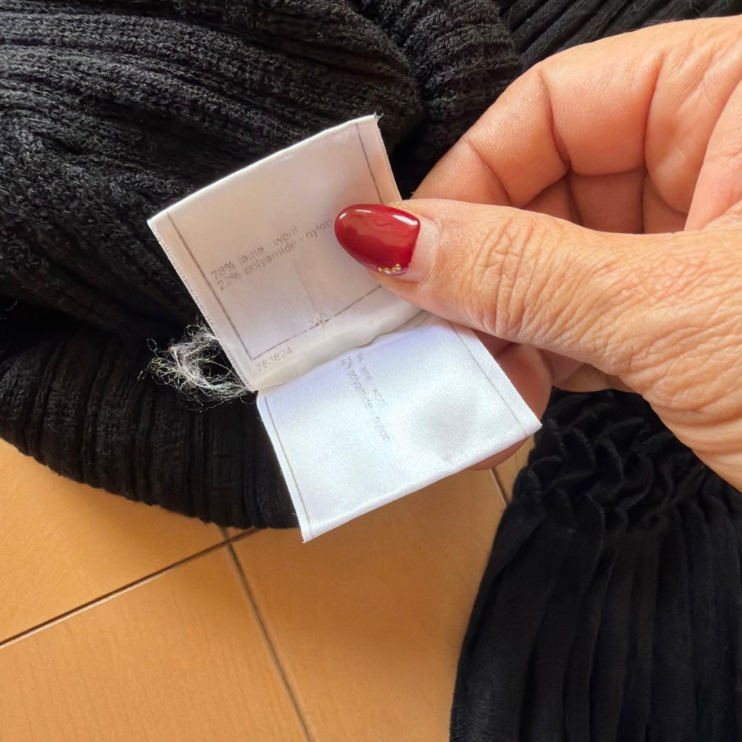 CHANEL ブラック　ニットワンピース　36 【定価598000円】ココマーク