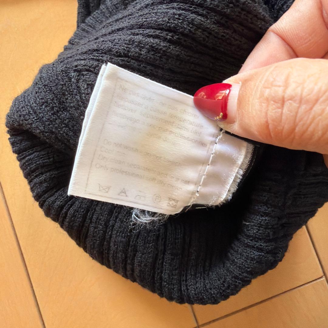 CHANEL ブラック　ニットワンピース　36 【定価598000円】ココマーク