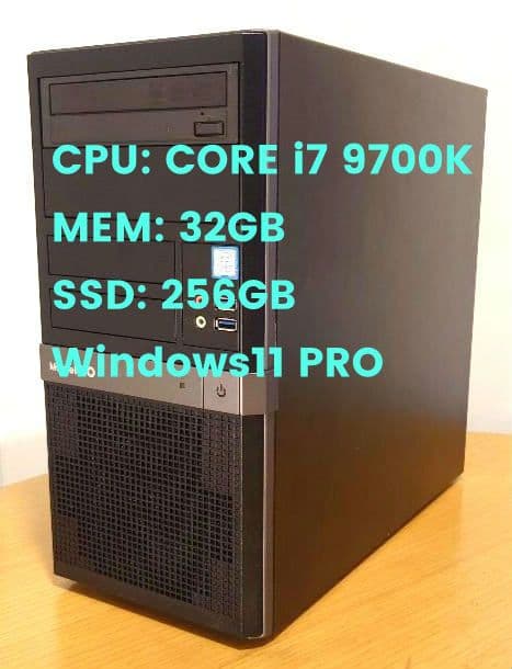 Win11 デスクトップ PC i7 9700K 32GB SSD 256GB