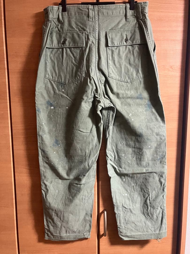 BOWWOW × BEAMS 別注 カーゴパンツ ベイカーパンツ ペンキ加工