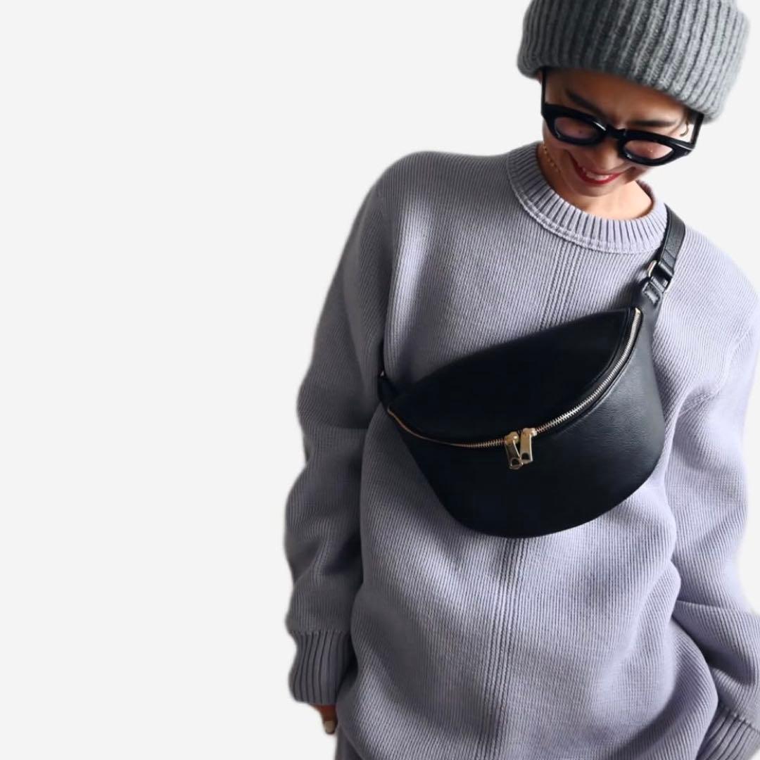 ch!iiibag シュリンクウエストバッグ　黒　ブラック　chiiiibag