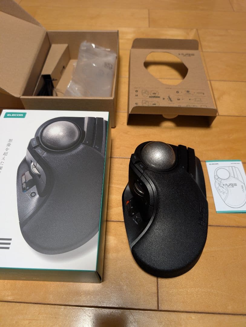 【ほぼ新品】ELECOM HUGE PLUS トラックボール M-HT1MRBK