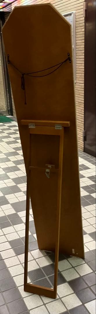 姿見　かがみ　木製フレーム 安全ミラー　アンティーク