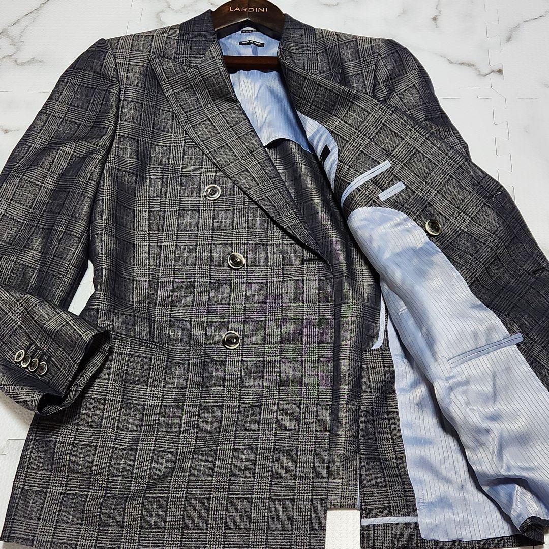 極美品✨XXL相当 ジョルジオアルマーニ テーラードジャケット グレンチェック